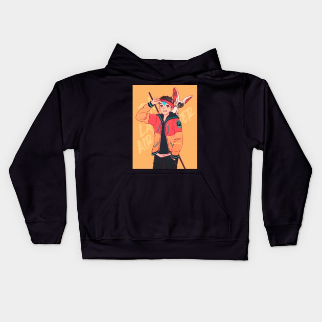 Aang Aesthetic Kids Hoodie by Bunnytone